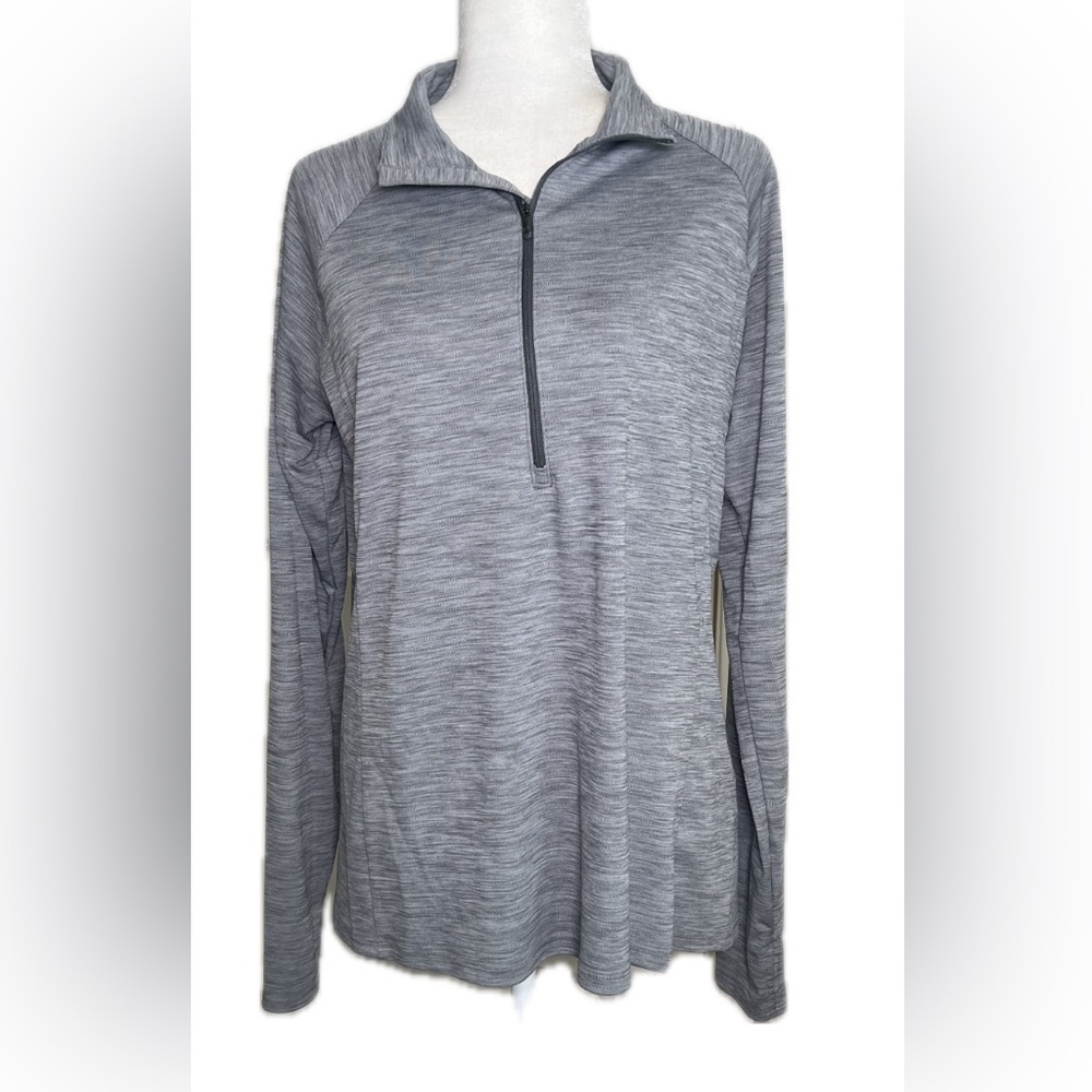 Under Armour Heather Gray Heat Gear Quarter Zip Pullover XL Extra Large